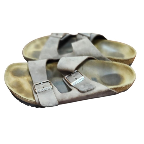 Birkenstock Arizona Oiled Leather Comfort Slide Summer Sandals Sz 41 10 Womens - Picture 4 of 10